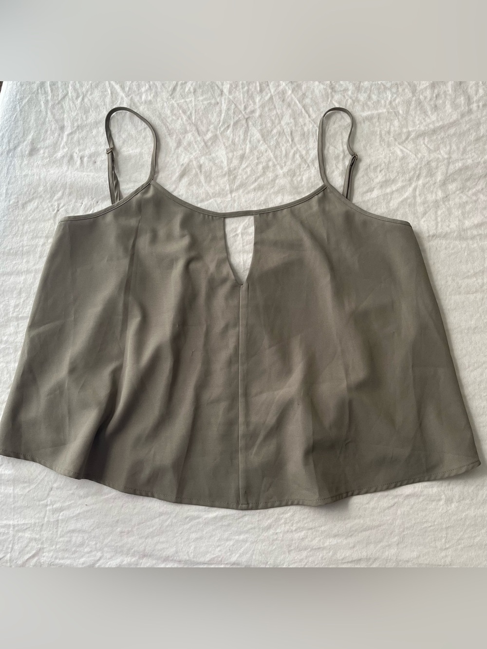 Tobi Olive Gray Spaghetti Strap Keyhole Cami